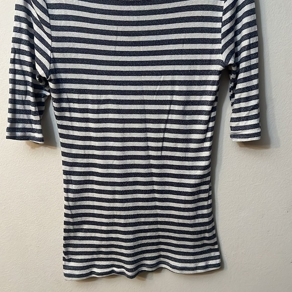 Michael Stars from Anthropologie long stripped top 3/4 sleeves size M - Picture 5 of 6